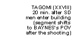 Tagomi (XXVIII): 20 min. after SD men enter the building