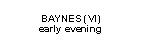 Baynes (VI): early evening
